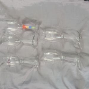 Lot Of 5 Wine Glasses